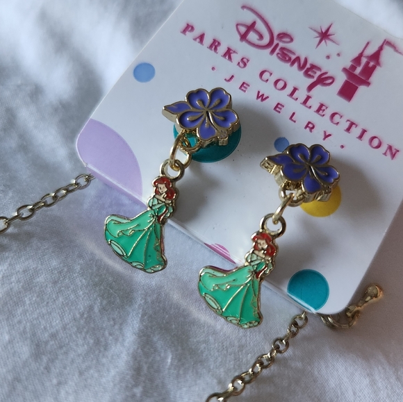 Disney Jewelry Little Mermaid Disney Princess Necklace Earring Set